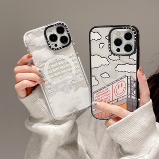 Casetify เคสโทรศัพท์มือถืออะคริลิคแข็ง แบบใส ลายก้อนเมฆ สําหรับ iPhone 14 13 12 11 Pro Max Plus