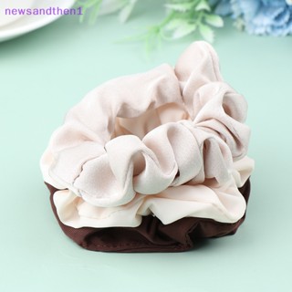 Newsandthen1 3 ชิ้น / เซต ผ้าไหม Sa Scrunchies ผู้หญิง สีพื้น ยางรัดผมหางม้า ที่สง่างาม ยางรัดผม ยืดหยุ่น เครื่องประดับผม ดี