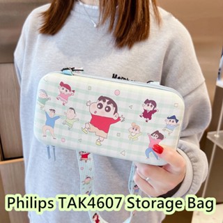 【Case Home】กระเป๋าเก็บหูฟัง ลายการ์ตูนเพนกวิน แนวตลก แบบพกพา สําหรับ Philips TAK4607 TAK4607