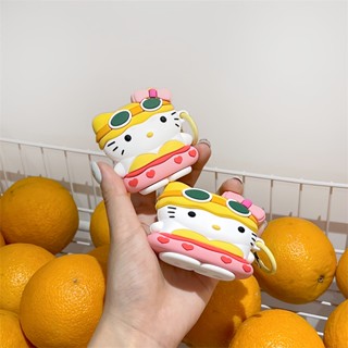 SANRIO เคสหูฟัง ซิลิโคนนุ่ม ลายการ์ตูน Hello Kitty 3D พร้อมแหวน สําหรับ Airpods 3 2 Pro