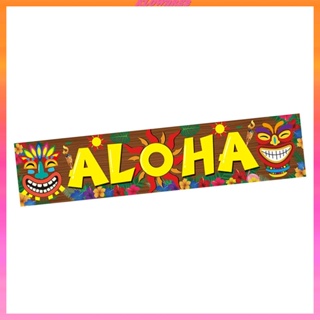 [Kloware2] ป้ายแบนเนอร์ ลาย Welcome Aloha Happy Luau สําหรับแขวนตกแต่งผนัง ปาร์ตี้ งานรื่นเสา ผู้ใหญ่