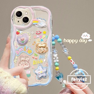 เข้ากันได้สําหรับiphone 16 15 11 14 Pro 13 12 Pro Max 14 Plus X XR Xs Max 8 7 6 6s Plus SE 2020 INSน่ารักหมีใสเคสโทรศัพท์นุ่มฝาครอบป้องกัน
