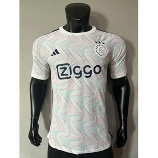 พร้อมส่ง เสื้อกีฬาแขนสั้น ลายทีม New Ajax away game Player Edition Jersey 2023-24