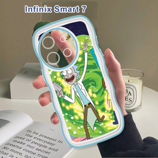 เคสโทรศัพท์มือถือ แบบนิ่ม กันกระแทก ป้องกันกล้อง ลายคลื่น Rick and Modi สําหรับ Infinix Smart7 Smart6 Plus HD Smart5 Smart4