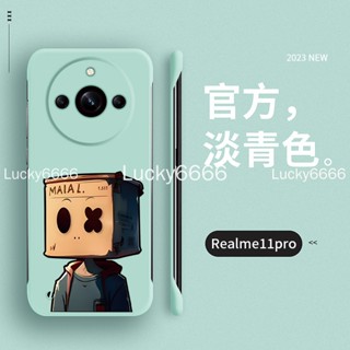 Realme11pro + เคสโทรศัพท์ realme 11 Pro + ไร้ขอบ เพ้นท์สไตล์อินเทรนด์ เคสแข็ง บางเฉียบ เคสป้องกัน