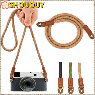 SHOUOUY Slr สายคล้องกล้อง สายคล้องไหล่ สไตล์ย้อนยุค ชนเผ่า เชือกเส้นเล็ก ผ้าฝ้าย DSL / DSLR สายคล้องกล้อง