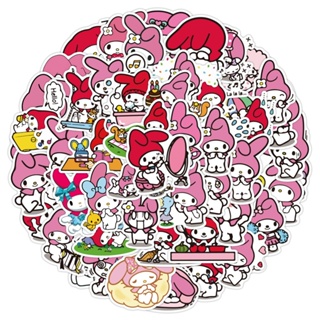 สติกเกอร์ ลาย Sanrio Mymelody น่ารัก สําหรับตกแต่งกระเป๋าเดินทาง แล็ปท็อป โน๊ตบุ๊ค โทรศัพท์ ของขวัญเด็ก 50 ชิ้น