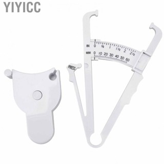 Yiyicc Skin Fat Caliper Press Type  Clear Scales High Accuracy mm Inch Body Measure Tape Tester for Home White