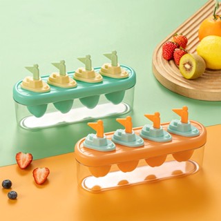 Daily U 4 Cavities DIY Ice Pop Mould Maker โฮมเมดแม่พิมพ์ไอศกรีมแช่แข็งสำหรับเด็กผู้ใหญ่