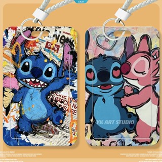 พวงกุญแจ รูปการ์ตูน Stitch น่ารัก เหมาะกับนักเรียน ผู้หญิง และผู้ชาย สําหรับใส่บัตรเครดิต บัตรเครดิต บัตรประจําตัวประชาชน บัตรรถบัส ธนาคารท่องเที่ยว [ZK]