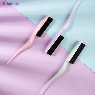 Brightstar 1 ชิ้น ร้านเสริมสวยมืออาชีพ แปรงผมสีดํา เครื่องมือจัดแต่งทรงผม DIY ชุดใหม่