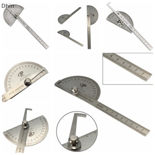 [Dhin] 100mm Stainless 0-180 Degree Steel Protractor Angle Finder Arm Rule Measure Tool COD