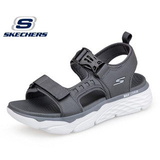 Skechers_ MAX CUSHION รองเท้าแตะลําลอง ผ้าตาข่าย ระบายอากาศ ขนาดใหญ่ สําหรับผู้ชาย เหมาะกับการเล่นโยคะ ไซซ์ 40-45