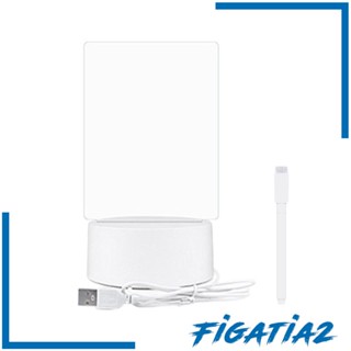 [Figatia2] บอร์ดอะคริลิคใส พร้อมไฟ LED สําหรับเขียนข้อความ บาร์ โรงเรียน