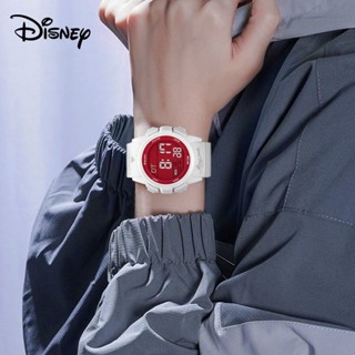 Disney นาฬิกาข้อมือดิจิทัล สายซิลิโคน ลายมิกกี้เมาส์ พร้อมไฟกลางคืน อเนกประสงค์ กันน้ํา สําหรับเด็กผู้หญิงประถม มัธยมต้น