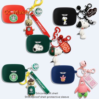 For JBL TUNE Beam Protective Case Cute Piggy SpongeBob SquarePants Keychain Pendant Coffee Bear JBL TUNE Beam Silicone Soft Case JBL TUNE Buds / JBL T230NC / T130NC Cover Soft Case Cute Snoopy