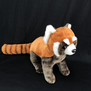 Youn Lesser Panda Ailurus Fulgens ตุ๊กตาแพนด้าจําลอง สีแดง ของเล่นสําหรับเด็ก