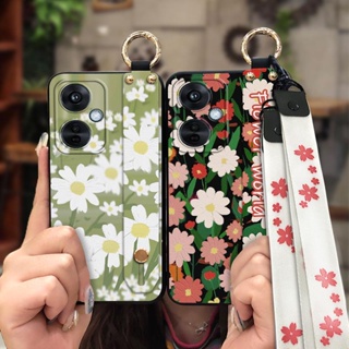 painting flowers Wristband Phone Case ForOPPO K11X/1+Nord CE3 Lite 5G/Nord N30
 Lanyard Waterproof sunflower cute Wrist Strap