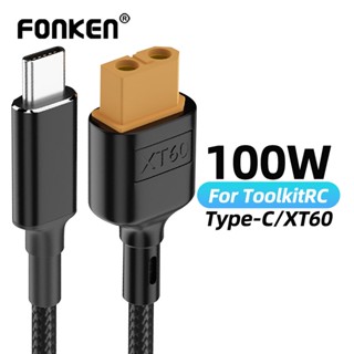 Fonken สายชาร์จ Type-C เป็น XT60 AMASS ชาร์จเร็ว สําหรับโมเดลเครื่องบิน tToolkitrc M7 M6 M6D M8S