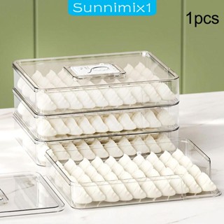 [Sunnimix1] กล่องเก็บอาหารเกี๊ยว แบบใส พร้อมฝาปิด พกพาสะดวก สําหรับบ้าน ห้องครัว ตู้เย็น