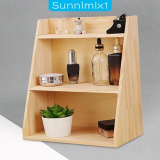 [Sunnimix1] ชั้นวางของไม้ 3 ชั้น ทนทาน สําหรับตั้งโต๊ะ เคาน์เตอร์ หอพัก