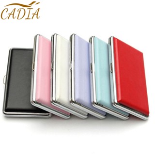 ใหม่ ระดับไฮเอนด์ หนัง บุหรี่ เคส แฟชั่น ที่จุดบุหรี่ กล่องเก็บ หลากสี ผู้หญิง แบบพกพา เคสบุหรี่ โลหะ แบบพกพา เคสป้องกัน