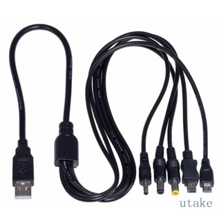 Utakee USB เป็น DC- Mini USB MicroUSB 3 5 มม. 5 5 มม. ทําความสะอาดหูฟัง ตรวจสอบการชาร์จ