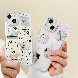 เคสป้องกันโทรศัพท์มือถือ แบบนิ่ม ลายลูกแมว และลูกสุนัขน่ารัก สําหรับ iPhone 14 13 12 11 Pro Max