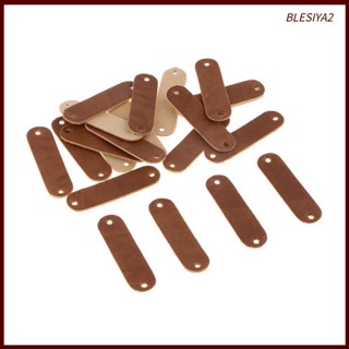 [Blesiya2] ป้ายฉลากหนัง PU พร้อมรู สําหรับเย็บติดป้ายแท็ก 20 ชิ้น