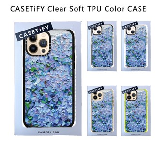 Casetify X เคสโทรศัพท์มือถือ TPU นิ่ม แบบใส ลาย Nantakate Blue Hydrangea macrophylla Black Beige Neon Yellow Black White Edge สําหรับ IPhone 14 13 12 11 Pro MAX Mini XS MAX XR X SE 6 6S 7 8 Plus