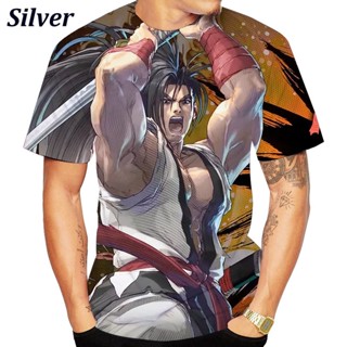 เสื้อยืดแขนสั้น พิมพ์ลาย The King of Fighters 3 มิติ แฟชั่นฤดูร้อน สําหรับผู้ชาย 2021