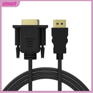 Ni ตัวเชื่อมต่อ Hdmi เข้ากันได้กับ VGA ไม่มีสายเคเบิลอะแดปเตอร์ 1.8 ม.