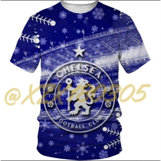 (ทั้งหมดในสต็อก Xzx180305) ใหม่ เสื้อยืด ลายฟุตบอล chelse FC 3D 19