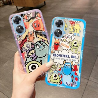 ใหม่ เคสโทรศัพท์มือถือ ซิลิโคนนิ่ม TPU บางมาก กันกระแทก ลายการ์ตูนมอนสเตอร์ มหาวิทยาลัย สร้างสรรค์ สําหรับ OPPO A78 4G A78 NFC 2023 A78 4G