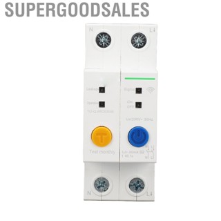 Supergoodsales 2P AC230V WiFi Circuit Breaker Remote Control Timing Real Time Monitoring Din Rail Mount