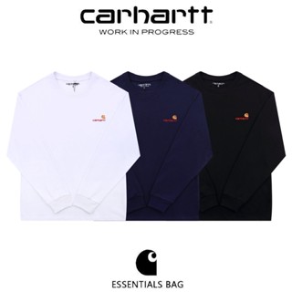 เสื้อกันหนาว ปักลายโลโก้ Carhartt สีทอง แบบบาง