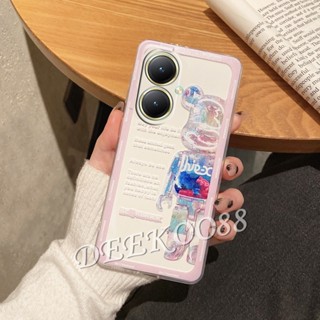 เคสโทรศัพท์มือถือแบบนิ่ม ลายการ์ตูนหมีสีชมพูน่ารัก สําหรับ VIVO Y27 4G 5G Y27