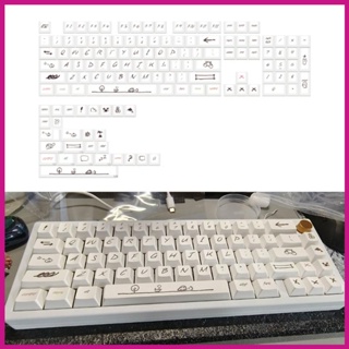 Aod 131 ปุ่มกดคีย์บอร์ด PBT ลายกราฟฟิตี้เชอร์รี่ สําหรับคีย์บอร์ด Mechanical