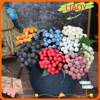 Liaoy ดอกเชอร์รี่ประดิษฐ์ โฟม ขนาดเล็ก สีแดง สีขาว