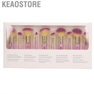 Keaostore Makeup Brush Set  Various Sizes Shapes 4 Detachable Rods Good Adsorption 10PCS Eyeshadow Brushes for Home and Travel Use