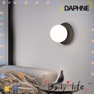 DAPHNE โคมไฟติดผนัง LED ทรงกลม สีดํา / ทอง