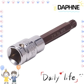 Daphne ดอกสว่านสามเหลี่ยม ซ็อกเก็ต CR-V M10 พร้อมประแจวงล้อ เหล็ก S2 ความยาว 4 นิ้ว