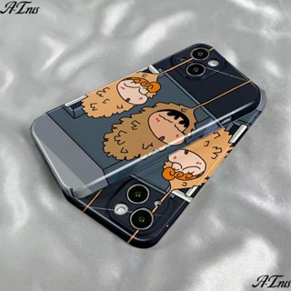 เคสโทรศัพท์มือถือแบบแข็ง แต่งขนเฟอร์ ลายการ์ตูนชินจัง สําหรับ Iphone 14promax 13 12 11 xs 7 8p 9HFB