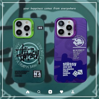 เคสไอโฟน Fashion Stussy Acrylic เคส iPhone 14 pro max เคสโทรศัพท์ iPhone 11 12 pro max 13 pro max Phone Cover