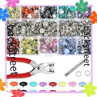 Backstreet 100 / 200Sets กระดุมเย็บผ้า กระดุมผ้า อุปกรณ์เครื่องมือสําหรับเย็บผ้า กระดุมแป๊ก ชุดกรงเล็บ โลหะ กระดุม แหวน
