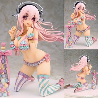 18 ตุ๊กตาต้องห้าม Macaron Sonico ตุ๊กตาโมเดลเครื่องประดับสองมิติเซ็กซี่ชุดว่ายน้ำบิกินี่ความงามอะนิเมะตุ๊กตาเครื่องประดับตั้งโต๊ะ