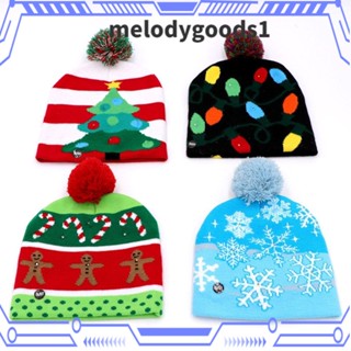 MELODYGOODS1 เสื้อกันหนาว หมวกบีนนี่ ผ้าถัก ลายคริสต์มาส สําหรับเด็ก และผู้ใหญ่