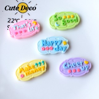 【Cute Deco】กระดุมเรซิ่น รูปตัวอักษรภาษาอังกฤษ DIY สําหรับตกแต่งรองเท้า Crocs