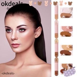 Okdeals แท่งคอนทัวร์ ไฮไลท์ เนื้อลิขวิด แบบพกพา สําหรับคอนทัวร์ทุกโทนสีผิว