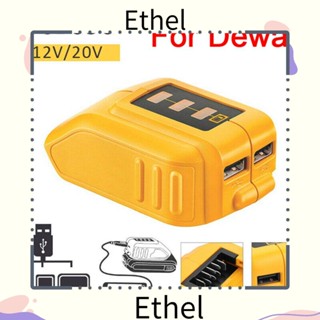 Ethel1 อะแดปเตอร์ชาร์จแบตเตอรี่ Li-ion USB แบบเปลี่ยน สําหรับ Dewalt DCB090